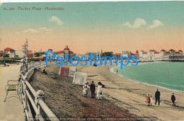 212860 URUGUAY MONTEVIDEO BEACH PLAYA POCITOS POSTAL POSTCARD - Uruguay