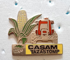 Pin's Tracteur Agricole Casam Tazastomp épi De Maîs - Transports