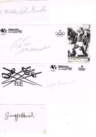 JEUX OLYMPIQUES - 4 AUTOGRAPHES DE MEDAILLES OLYMPIQUES - CONCURRENTS D'ITALIE  - - Authographs