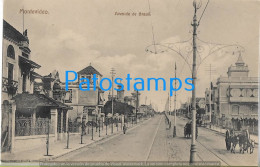 212872 URUGUAY MONTEVIDEO AVENIDA DE BRASIL & RAILROAD POSTAL POSTCARD - Uruguay