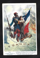 Cp   Patriotique  La France Accueille La Belgique / Soldat  Drapeau - 1914-18