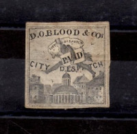 USA Local Post 1843 D.O Blood And Co City Despatch - 1845-47 Emissions Des Maîtres De Postes