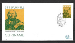 SURINAM. Timbre Issu Du BF 29 Sur Enveloppe 1er Jour (FDC) De 1980. Rowland Hill/London'80. - Rowland Hill