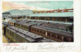 Gruss Aus Basel Bahnhof Perron 1903 - Bazel