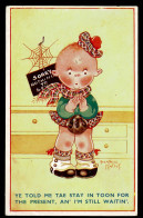 Ref 1632 - 1952 Beatrice Mallet Comic Postcard - Child In Tartan "Ye Told Me To Stay In Toon" - Mallet, B.