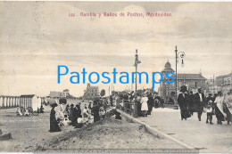 212882 URUGUAY MONTEVIDEO RAMBLA Y BAÑOS DE POCITOS CIRCULATED TO GERMANY POSTAL POSTCARD - Uruguay