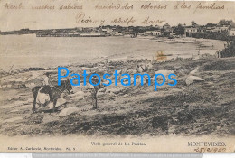 212886 URUGUAY MONTEVIDEO VISTA GENERAL DE LOS POCITOS CIRCULATED TO ARGENTINA POSTAL POSTCARD - Uruguay