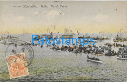 212894 URUGUAY MONTEVIDEO BAHIA SHIP VAPOR VENUS CIRCULATED TO UK POSTAL POSTCARD - Uruguay