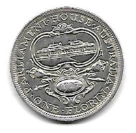 AUSTRALIE   ,1 FLORIN, GEORGES V  Parlement Argent , 1927 SUP - Ohne Zuordnung