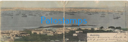 212905 URUGUAY MONTEVIDEO VISTA GENERAL DAMAGED CIRCULATED TO FRANCE DOUBLE DOBLE  POSTAL POSTCARD - Uruguay