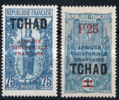 TCHAD Timbres-poste N°42* & 48* Neufs Charnières TB Cote 1€75 - Ongebruikt