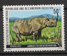 CAMEROUN - 1979 - N°Yv. 634 - Rhinocéros - Neuf Luxe ** / MNH / Postfrisch - Rhinozerosse