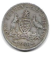 AUSTRALIE  Georges  V   FLORIN 1936 Argent TB+ - Non Classés