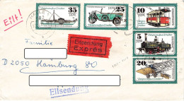 DDR - EXPRESS 1977 HALLE > HAMBURG Mi 2254-2258 / 2138 - Briefe U. Dokumente