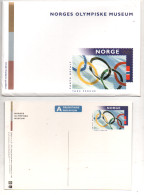 Norwegen 1997 Olympiske Museum 10 Ganzsachen Im Umschlag; Norway Olympic Museum Postal Stationeries - Postwaardestukken