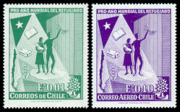 Chile, 1960, World Refugee Year, WRY, United Nations, MNH, Michel 573-574 - Réfugiés