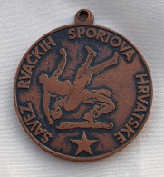 Croatian Wrestling Sports Association Bronze Medal Yugoslavia 1986 Savez Rvačkih Sportova Hrvatske - Otros & Sin Clasificación