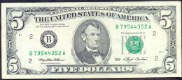 USA 5 Dollars 1993 B  - VF+ # P- 491 < B - New York NY > - Federal Reserve (1928-...)
