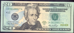 USA 20 Dollars 2006 K  - AUNC # P- 491 < K11 - Dallas TX > - Biljetten Van De  Federal Reserve (1928-...)