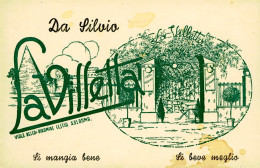 ROMA - VIALE DELLA  PIRAMIDE - RISTORANTE LA VILLETTA / DA SILVIO - SI MANGIA BENE SI BEVE MEGLIO - 1940s ( 18049) - Bars, Hotels & Restaurants