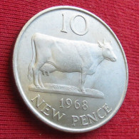 Guernsey 10 Pence 1968   Guernesey W ºº - Guernesey