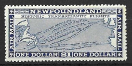 CANADA..."..NEWFOUNDLAND.."..KING GEORGE V..(1910-36..).." 1931.."..AIR.......$1.......(CAT.VAL.£50..)..........MH... - 1865-1902