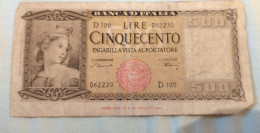 Lire 500 Banca D'italia - [ 9] Collections