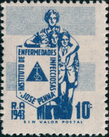ARGENTINE / ARGENTINA - 1943 10c Christmas Seal / Jose Penna Institute Label - Neuf / Mint ** - Otros & Sin Clasificación