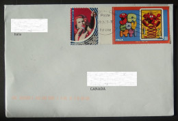 2023 Italy To Canada Cover (Anniversary Of Benito Jacovitti/graphic Novelist And Milva/singer) - 2021-...: Poststempel