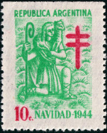 ARGENTINE / ARGENTINA - 1944 10c Christmas Seal / Anti-Tuberculosis Label - Neuf / Mint ** - Otros & Sin Clasificación