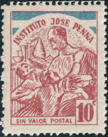 ARGENTINE / ARGENTINA - Undated  10c Christmas Seal / Jose Penna Institute Label (red) - Neuf / Mint** - Otros & Sin Clasificación