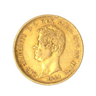 Italie - Royaume De Sardaigne 20 Lire Charles Albert 1842 Gênes - Italian Piedmont-Sardinia-Savoie