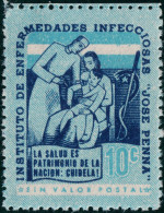 ARGENTINE / ARGENTINA - Undated  10c Christmas Seal / Jose Penna Institute Label (blue) - Neuf / Mint** - Otros & Sin Clasificación