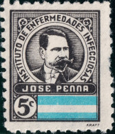 ARGENTINE / ARGENTINA - Undated  5c Christmas Seal / Jose Penna Institute Label (black) - Neuf / Mint** - Otros & Sin Clasificación