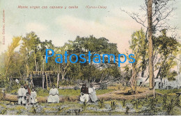 212916 PARAGUAY CURUZU CHICA MONTE VIRGEN CON CAPUERA Y CASITA POSTAL POSTCARD - Paraguay