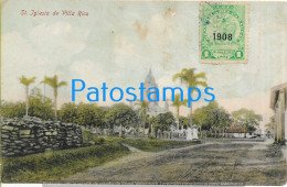 212956 PARAGUAY VILLA RICA ST IGLESIA SPOTTED CIRCULATED TO ARGENTINA POSTAL POSTCARD - Paraguay