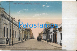 212962 PARAGUAY ASUNCION STREET CALLE PALMA TRIBUNAL & MAP MAPA POSTAL POSTCARD - Paraguay