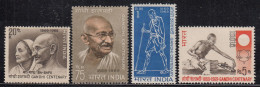 India MNH 1969, Gandhi, Set Of 4, (Cond., Excellent) - Ongebruikt