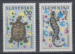 Slovakia 2009 MiNr. 621 - 622  Slowakei  Reptiles & Amphibians M\sh MNH** 4.40 € - Sonstige & Ohne Zuordnung