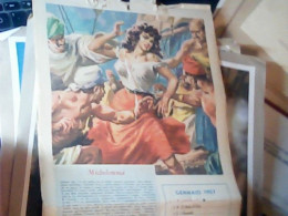 CALENDARIO DELLA PIBIGAS ANNO 1957  ILLUSTRATO ALBERT CANZONI TESTI MUSICHE NON PERFETTO JN2489 - Tamaño Grande : 1941-60