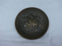 Vintage Souvenir Bronze Plate Han Asparuh #1480 - Coppers