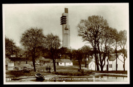 Ref 1632 - 1938 Empire Exhibition Scotland - Real Photo Postcard - The Tower & Clachan - Expositions