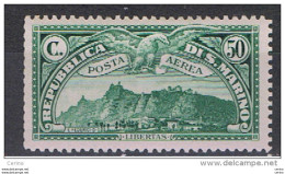 SAN  MARINO:  1931  P.A. VEDUTA  -  50 C. VERDE  N. -  SASS. 1 - Luchtpost