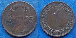 GERMANY - 1 Rentenpfennig 1923 A KM# 30 Weimar Republic Rentenmark Coinage (1923-1929) - Edelweiss Coins - 1 Renten- & 1 Reichspfennig