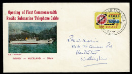 Ref 1632 - New Zealand 1963 "Opening Of 1st Commonwealth Pacific Submarine Telephone Cable" - Lettres & Documents