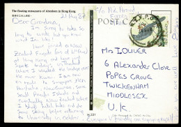 Ref 1632 - New Zealand - 1987 Postcard From Hong Kong With N.Z.F.P.O. Military Postmark - Cartas & Documentos