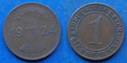 GERMANY - 1 Reichspfennig 1924 A KM# 37 Weimar Republic Reichsmark Coinage (1924-1938) - Edelweiss Coins - 1 Renten- & 1 Reichspfennig