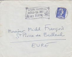 F Lettre Obl. Sécap Toulon Entrepot Le 25/7/57 Sur 20f Muller N° 1011B (Tarif Du 1° Juillet 57) - 1955-1961 Marianne (Muller)