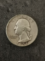 WASHINGTON QUARTER DOLLAR ARGENT 1951 PHILADELPHIE USA / SILVER 1/4 DOLLAR - 1932-1998: Washington