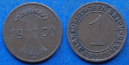 GERMANY - 1 Reichspfennig 1930 A KM# 37 Weimar Republic Reichsmark Coinage (1924-1938) - Edelweiss Coins - 1 Rentenpfennig & 1 Reichspfennig